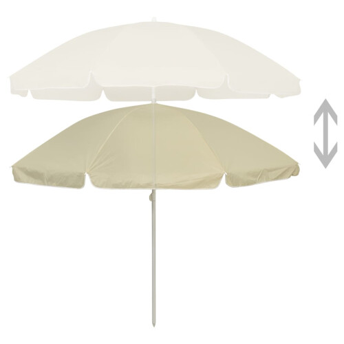 Berkfield Beach Parasol Sand Yellow 240 cm 1