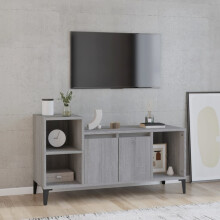 Berkfield TV Cabinet Grey Sonoma 100x35x55 cm Engineered Wood