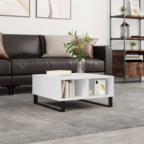 Berkfield Coffee Table White 60x60x30 cm Engineered Wood