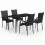 Berkfield 5 Piece Garden Dining Set Black 2