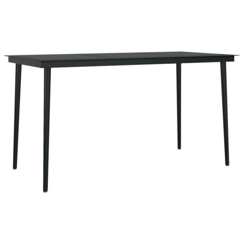 Berkfield 5 Piece Garden Dining Set Black 2