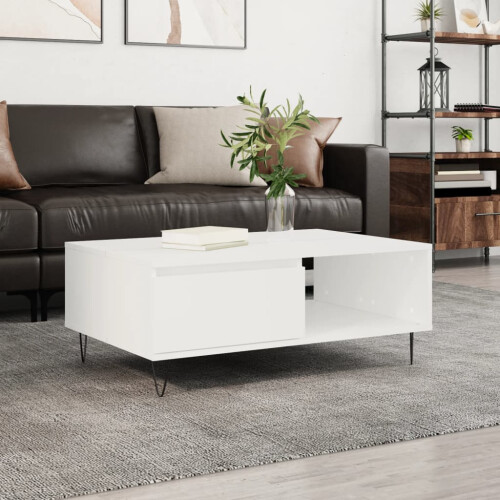 Berkfield Coffee Table White 90x60x35 cm Engineered Wood
