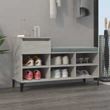 Berkfield Shoe Cabinet Concrete Grey 102x36x60 cm Engineered Wood