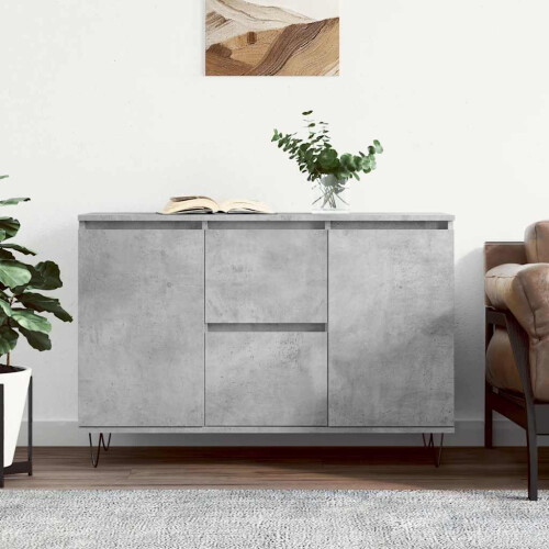 Berkfield Sideboard Concrete Grey 101.5x35x70 cm Engineered Wood