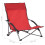 Berkfield Folding Beach Chairs 2 pcs Red Fabric 8