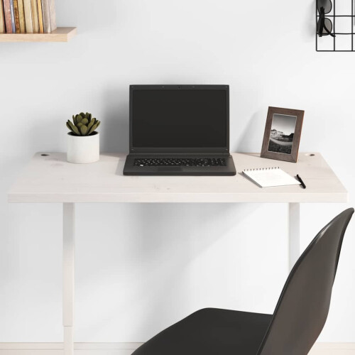 Berkfield Desk Top White 80x40x2.5 cm Solid Wood Pine
