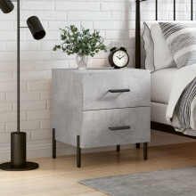 Berkfield Bedside Cabinet Concrete Grey 40x35x47.5 cm Engineered Wood