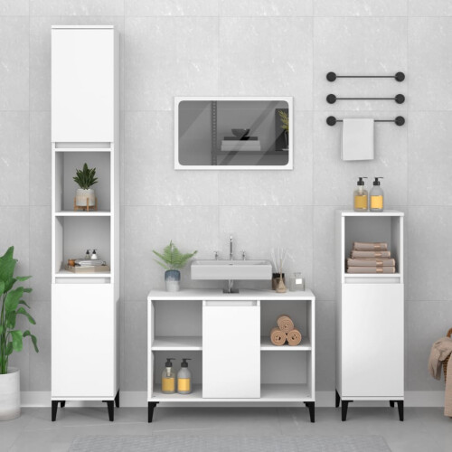 Berkfield Sink Cabinet White 80x33x60 cm Engineered Wood