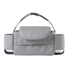 Large Stroller Organizer Bag with Insulated Cup Holder, Padded Phone Pocket, and Large Capacity Storage