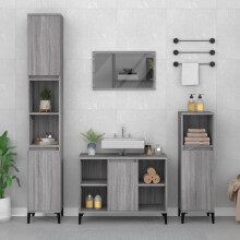 Berkfield Sink Cabinet Grey Sonoma 80x33x60 cm Engineered Wood