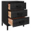 Berkfield Bedside Cabinets 2 pcs Black 40x30x55 cm Solid Wood Pine 4