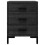 Berkfield Bedside Cabinets 2 pcs Black 40x30x55 cm Solid Wood Pine 5