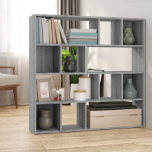 Berkfield Book Cabinet/Room Divider Grey Sonoma 105x24x102 cm