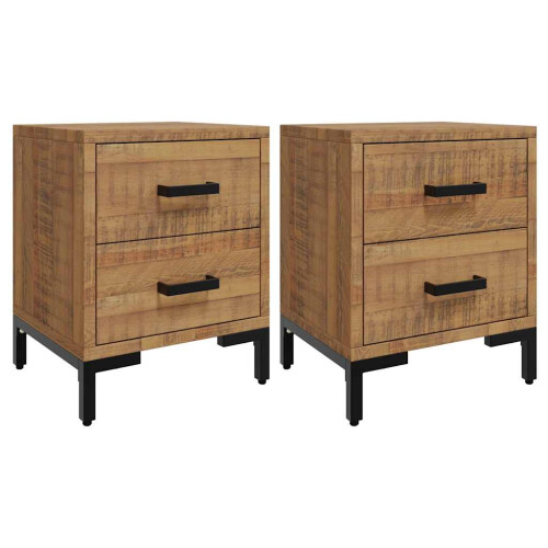 Berkfield Bedside Cabinets 2 pcs 36x30x45 cm Solid Wood Pine 1