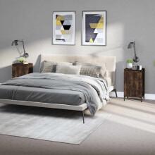 Berkfield Bedside Cabinets 2 pcs Smoked Oak 40x35x70 cm Engineered Wood