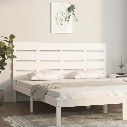 Berkfield Headboard White 180x3x80 cm Solid Wood Pine