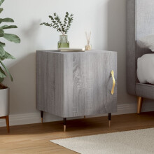 Berkfield Bedside Cabinet Grey Sonoma 40x40x50 cm Engineered Wood