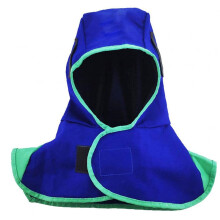 Heat Resistant Blue Welding Hood for Helmet, Nylon Welder Face Shield with Extended Neck Protection
