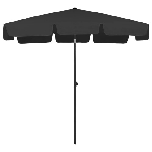 Berkfield Beach Parasol Black 200x125 cm 1