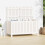 Berkfield Garden Storage Box White 121x55x64 cm Solid Wood Pine 1