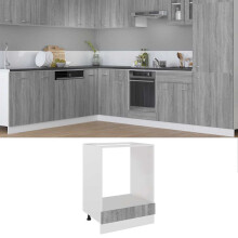 Berkfield Oven Cabinet Lyon Grey Sonoma 60x46x81.5 cm Engineered Wood