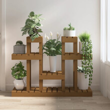 Berkfield Plant Stand Honey Brown 104.5x25x77.5 cm Solid Wood Pine