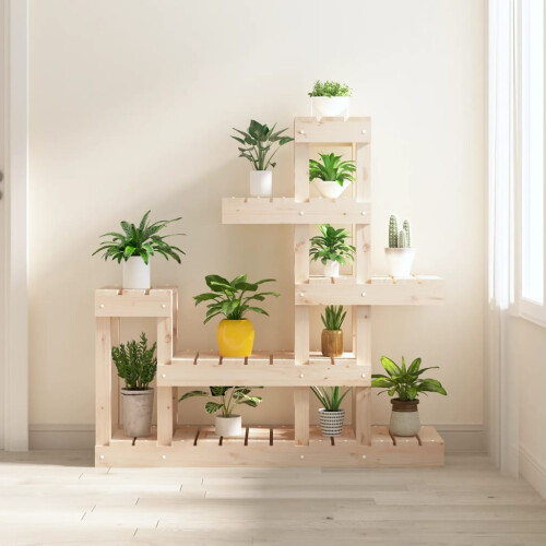 Berkfield Plant Stand 92x25x97 cm Solid Wood Pine