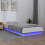Berkfield LED Bed Frame without Mattress White Single Solid Wood 1