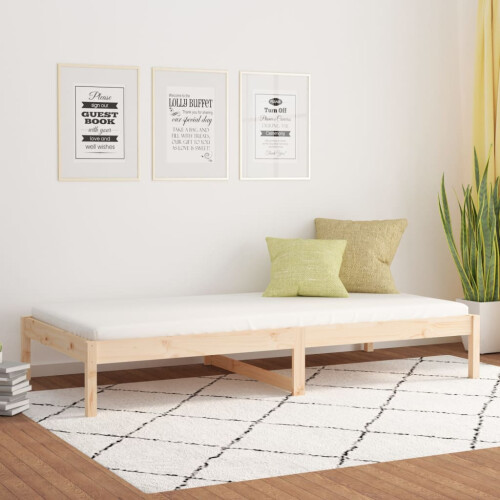 Berkfield Day Bed without Mattress 90x190 cm Single Single Solid Wood Pine