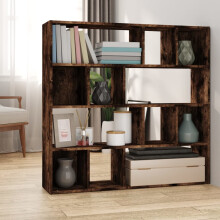 Berkfield Book Cabinet/Room Divider Smoked Oak 105x24x102 cm