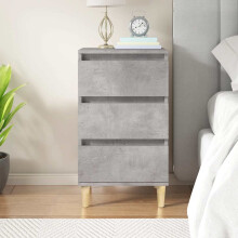 Berkfield Bedside Cabinet Concrete Grey 40x35x70 cm Engineered Wood
