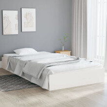 Berkfield Bed Frame without Mattress White Solid Wood 90x200 cm