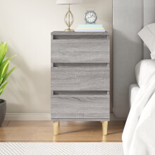 Berkfield Bedside Cabinet Grey Sonoma 40x35x70 cm Engineered Wood
