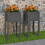 Berkfield Planters 2 pcs Grey 40x40x81 cm Solid Wood Pine 1