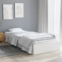 Berkfield Bed Frame without Mattress White Solid Wood 90x190 cm Single Single