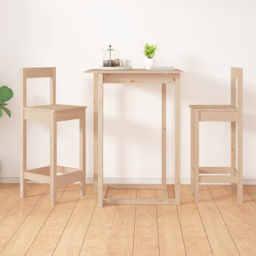 Berkfield Bar Chairs 2 pcs 40x41.5x112 cm Solid Wood Pine