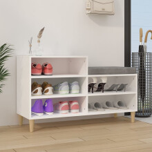 Berkfield Shoe Cabinet White 102x36x60 cm Engineered Wood