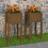 Berkfield Planters 2 pcs Honey Brown 40x40x81 cm Solid Wood Pine 1