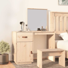 Berkfield Cosmetic Desk 95x50x134 cm Solid Wood Pine