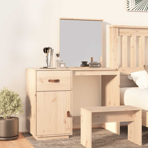 Berkfield Cosmetic Desk 95x50x134 cm Solid Wood Pine
