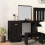 Berkfield Dressing Table Black 95x50x134 cm Solid Wood Pine 1