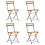 Berkfield Folding Bistro Chair 4 pcs Solid Acacia Wood 2