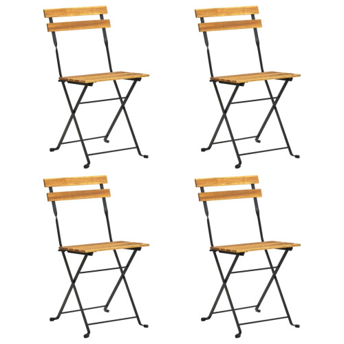 Berkfield Folding Bistro Chair 4 pcs Solid Acacia Wood 1