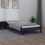 Berkfield LED Bed Frame without Mattress Black 75x190 cm Small Single  Solid Wood 1