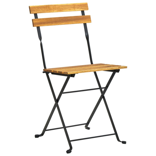 Berkfield Folding Bistro Chair 4 pcs Solid Acacia Wood 2