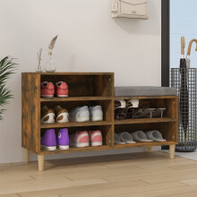 Berkfield Shoe Cabinet Smoked Oak 102x36x60 cm Engineered Wood