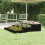 Berkfield Planter Black 107x107x27 cm Solid Wood Pine 1