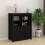 Berkfield Sideboard Black 83x41.5x100 cm Solid Wood Pine 1