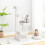 Berkfield Cat Tree White 45.5x49x103 cm Solid Wood Pine 1