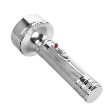Vintage Metal Flashlight Retro Battery Powered Torch with Durable Construction for Home and Outdoor Use